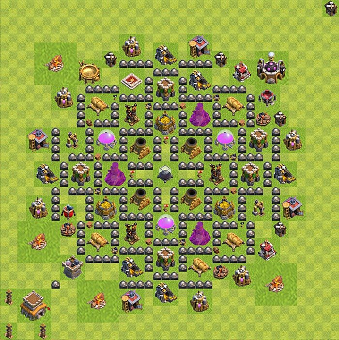 Base plan TH8 (design / layout) for Farming, #137