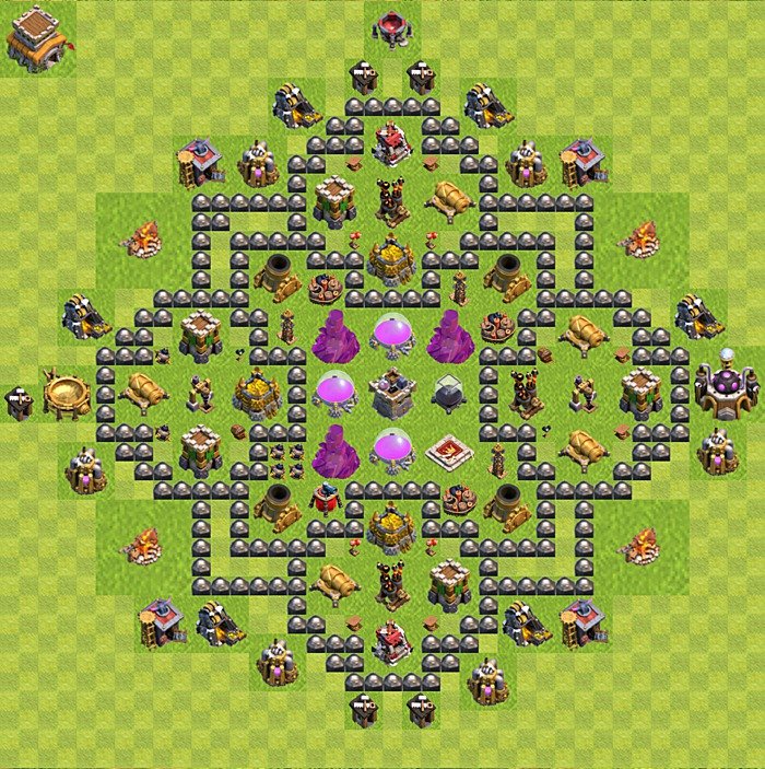 Base plan TH8 (design / layout) for Farming, #138