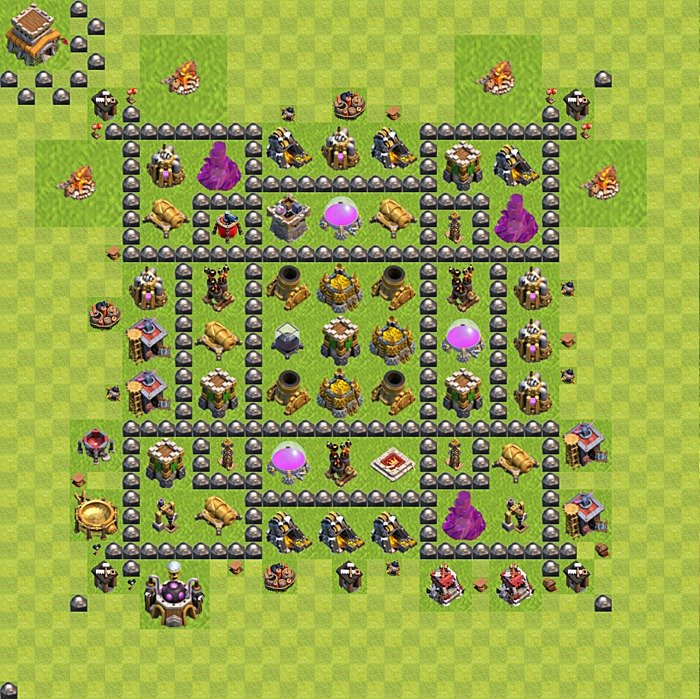 Base plan TH8 (design / layout) for Farming, #140