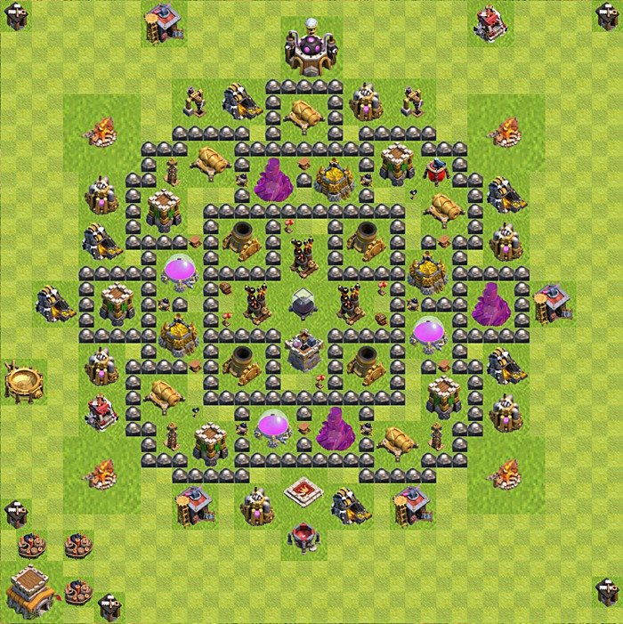 Farming Base TH8 - plan / layout / design - Clash of Clans, #165.
