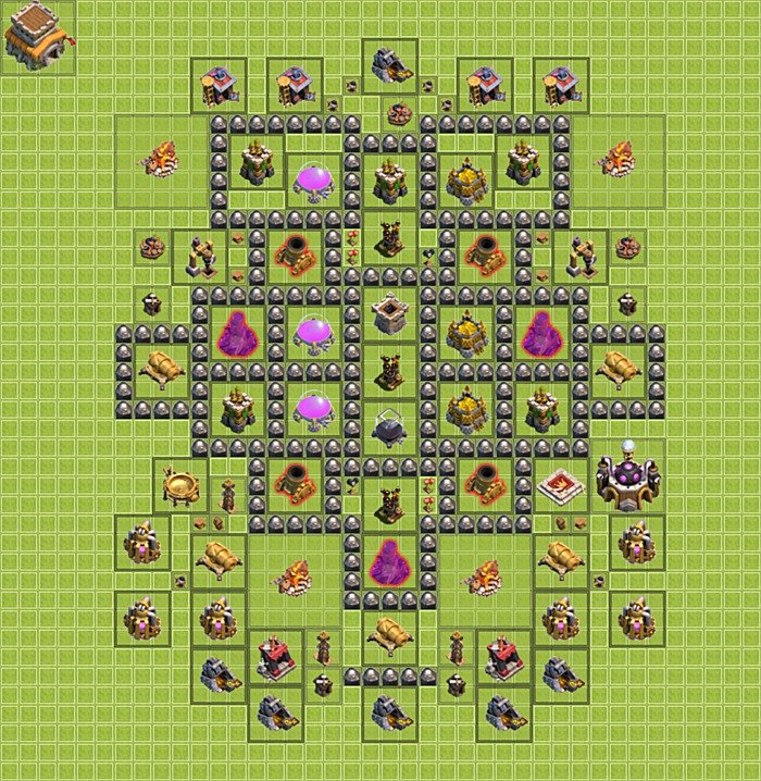 Diseño de aldea para farming Ayuntamiento 8 - COC TH8 Perfecta Distribucion, #27