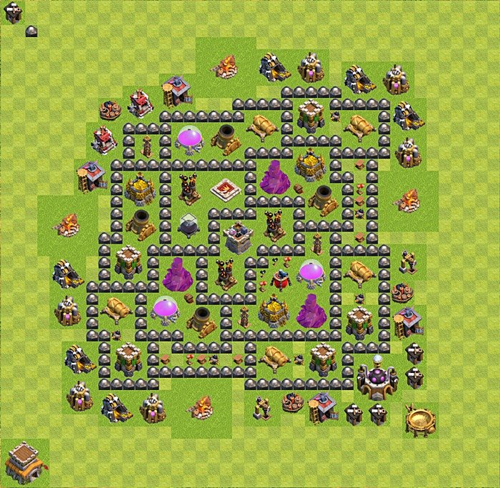 Расстановка базы ТХ 8 для фарма / защиты ресурсов, #43