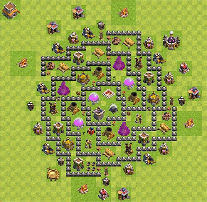 Base plan TH8 (design / layout) for Farming, #51