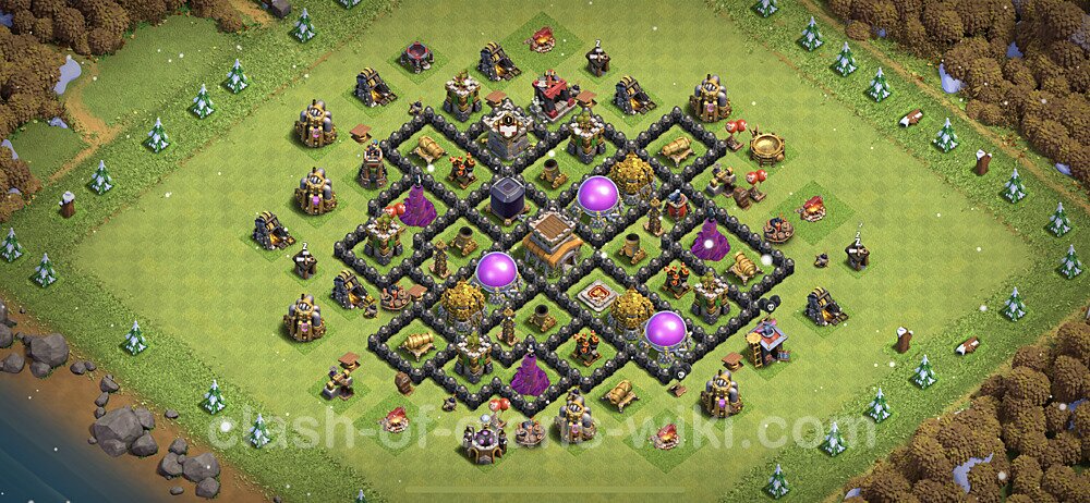 Base plan TH8 (design / layout) with Link for Farming 2023, #575