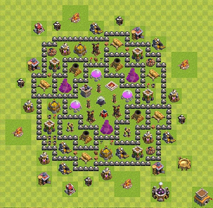 Base plan TH8 (design / layout) for Farming, #59