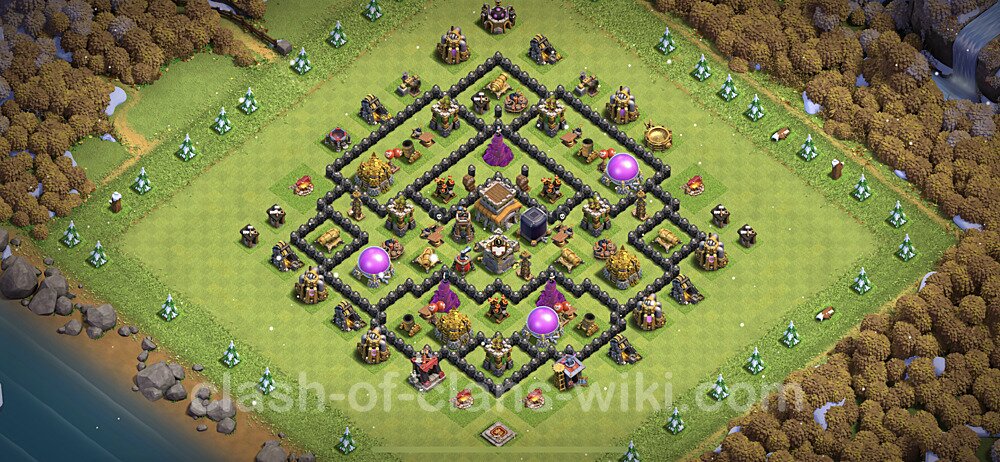 Base plan TH8 (design / layout) with Link, Hybrid for Farming, #598