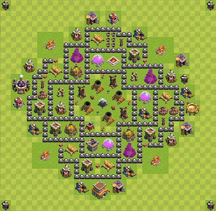 Расстановка базы ТХ 8 для фарма / защиты ресурсов, #65