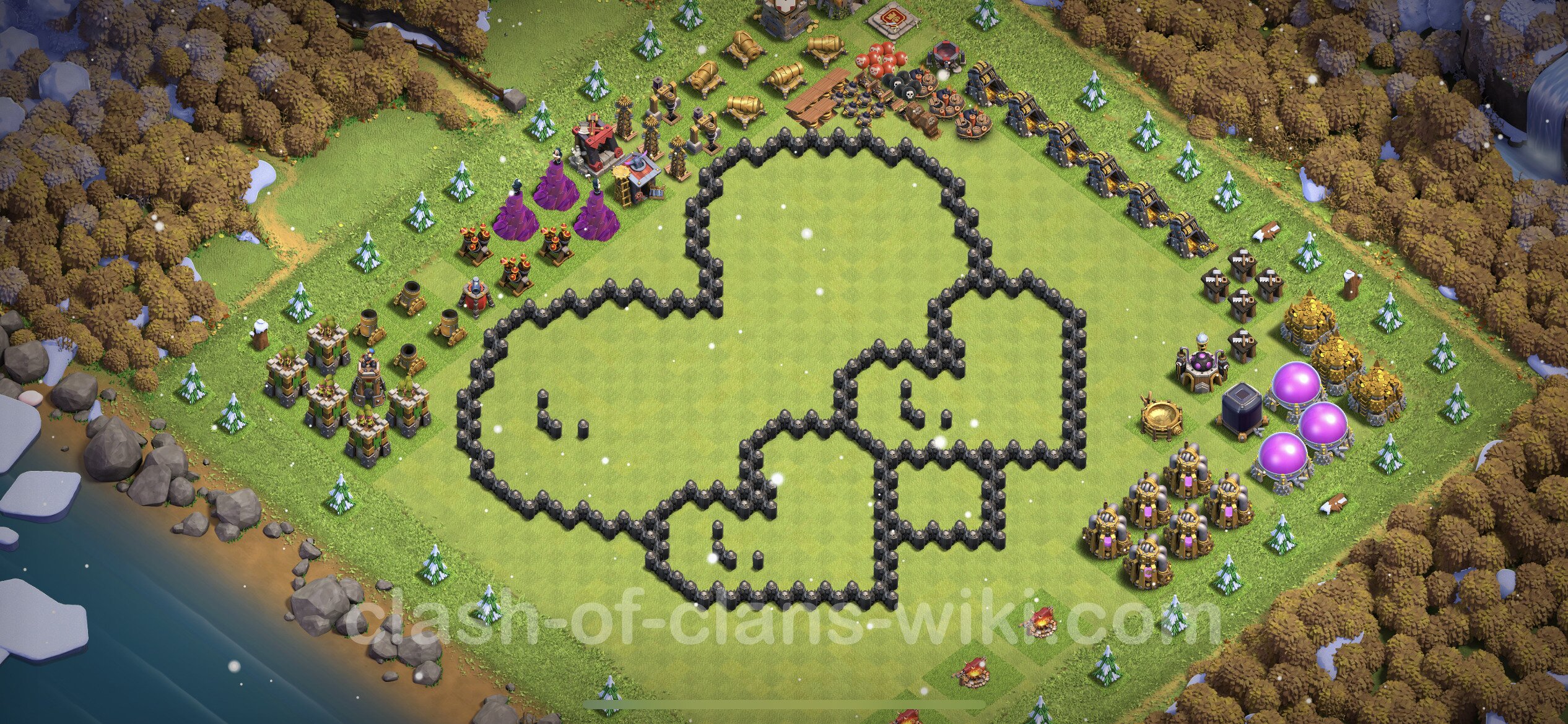 Meilleur Funny Troll Base Hôtel de Ville niveau 8 + Lien (Link