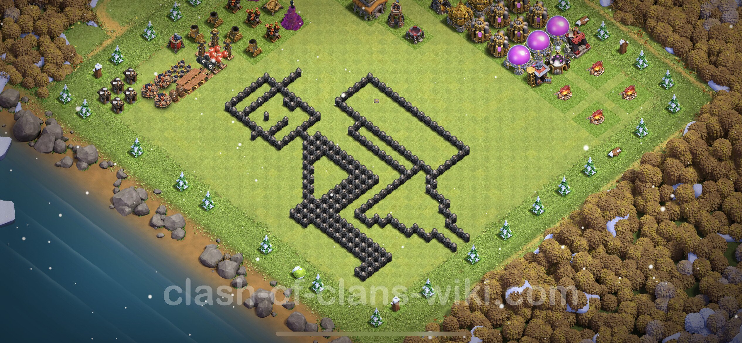 Funny Troll Base TH118 with Link   Town Hall Level 118 Art Base Copy, 18