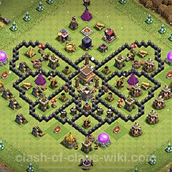 Base plan (layout), Town Hall Level 8 Troll / Funny (#12)