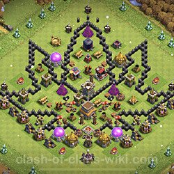 Base plan (layout), Town Hall Level 8 Troll / Funny (#18)