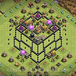 Base plan (layout), Town Hall Level 8 Troll / Funny (#4)