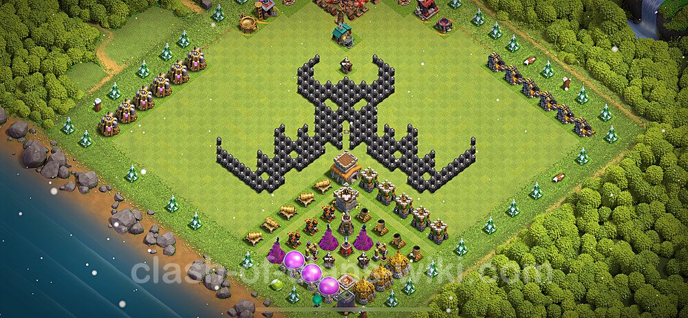 Красивая Расстановка Тролль базы ТХ 14 Скопировать - Clash of Clans 2023 - + Ссы