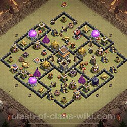 Base plan (layout), Town Hall Level 8 for clan wars (#10)