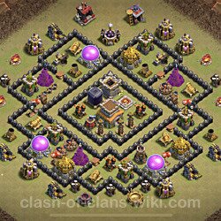 Base plan (layout), Town Hall Level 8 for clan wars (#11)