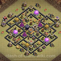 Base plan (layout), Town Hall Level 8 for clan wars (#12)