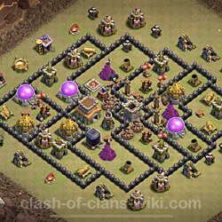 Base plan (layout), Town Hall Level 8 for clan wars (#13)