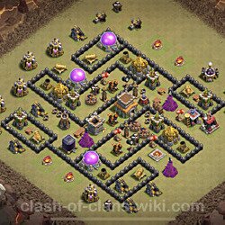 Base plan (layout), Town Hall Level 8 for clan wars (#14)