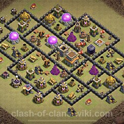 Base plan (layout), Town Hall Level 8 for clan wars (#16)