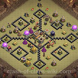 Base plan (layout), Town Hall Level 8 for clan wars (#17)