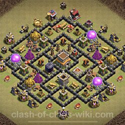 Base plan (layout), Town Hall Level 8 for clan wars (#18)