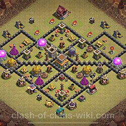 Die Clan War Base RH8 + Link, Anti Alles, Hybrid - COC Rathaus Level 8 Kriegsbase (CK / CW), #2029