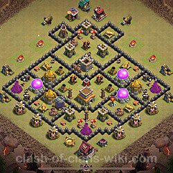 База ТХ 8 для Лиги Войны Кланов (КВ / ЛВК) Скопировать, Анти Все, Гибридные, #2045