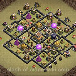 Base plan (layout), Town Hall Level 8 for clan wars (#21)