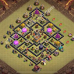 Die Anti 2 Sterne Clan War Base RH8 + Link, Hybrid 2026 - COC Rathaus Level 8 Kriegsbase (CK / CW), #2368