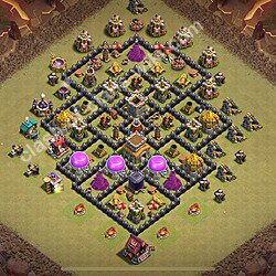 Непобедимая База ТХ 8 2026 Анти 2 Звезды для Лиги Войны Кланов (КВ / ЛВК) Скопировать, Анти Все, #2371