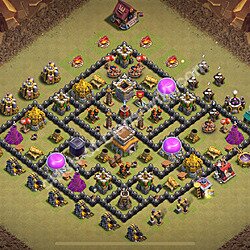 Top Base de Guerre HDV 8 + Lien (Link), Anti 2 étoiles, Anti tout 2026 gdc - Hôtel de Ville 8 Base Copier, #2454