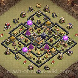 Base plan (layout), Town Hall Level 8 for clan wars (#3)
