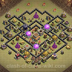 Base plan (layout), Town Hall Level 8 for clan wars (#4)