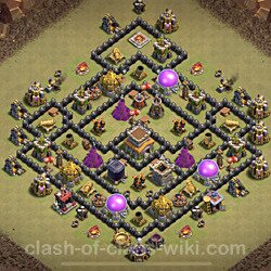 Base plan (layout), Town Hall Level 8 for clan wars (#45)