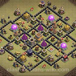 Diseño de aldea para Ayuntamiento nivel 8 para guerra (#5)