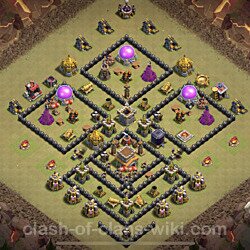 Base plan (layout), Town Hall Level 8 for clan wars (#52)