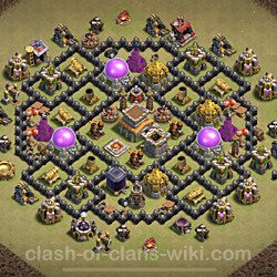 Base plan (layout), Town Hall Level 8 for clan wars (#53)
