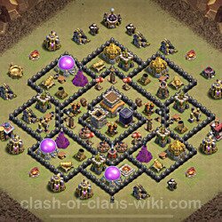 Base plan (layout), Town Hall Level 8 for clan wars (#54)