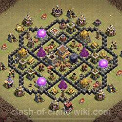 Base plan (layout), Town Hall Level 8 for clan wars (#56)