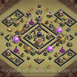 Base plan (layout), Town Hall Level 8 for clan wars (#57)