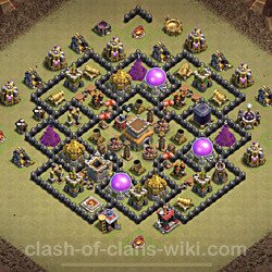 Base plan (layout), Town Hall Level 8 for clan wars (#59)