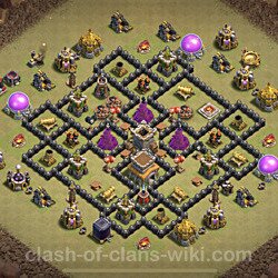 Base plan (layout), Town Hall Level 8 for clan wars (#6)