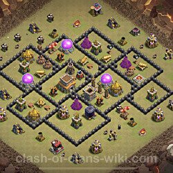 Base plan (layout), Town Hall Level 8 for clan wars (#62)