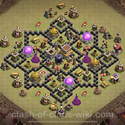 Base plan (layout), Town Hall Level 8 for clan wars (#64)