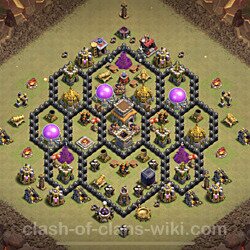 Base plan (layout), Town Hall Level 8 for clan wars (#66)