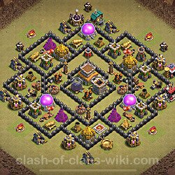 Base plan (layout), Town Hall Level 8 for clan wars (#668)