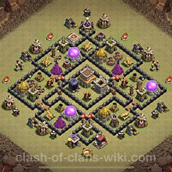 Base plan (layout), Town Hall Level 8 for clan wars (#71)