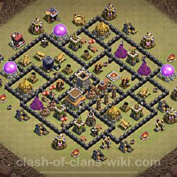 Base plan (layout), Town Hall Level 8 for clan wars (#72)