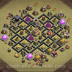 Base plan (layout), Town Hall Level 8 for clan wars (#73)
