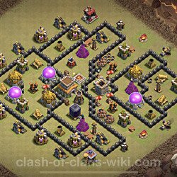 Base plan (layout), Town Hall Level 8 for clan wars (#8)